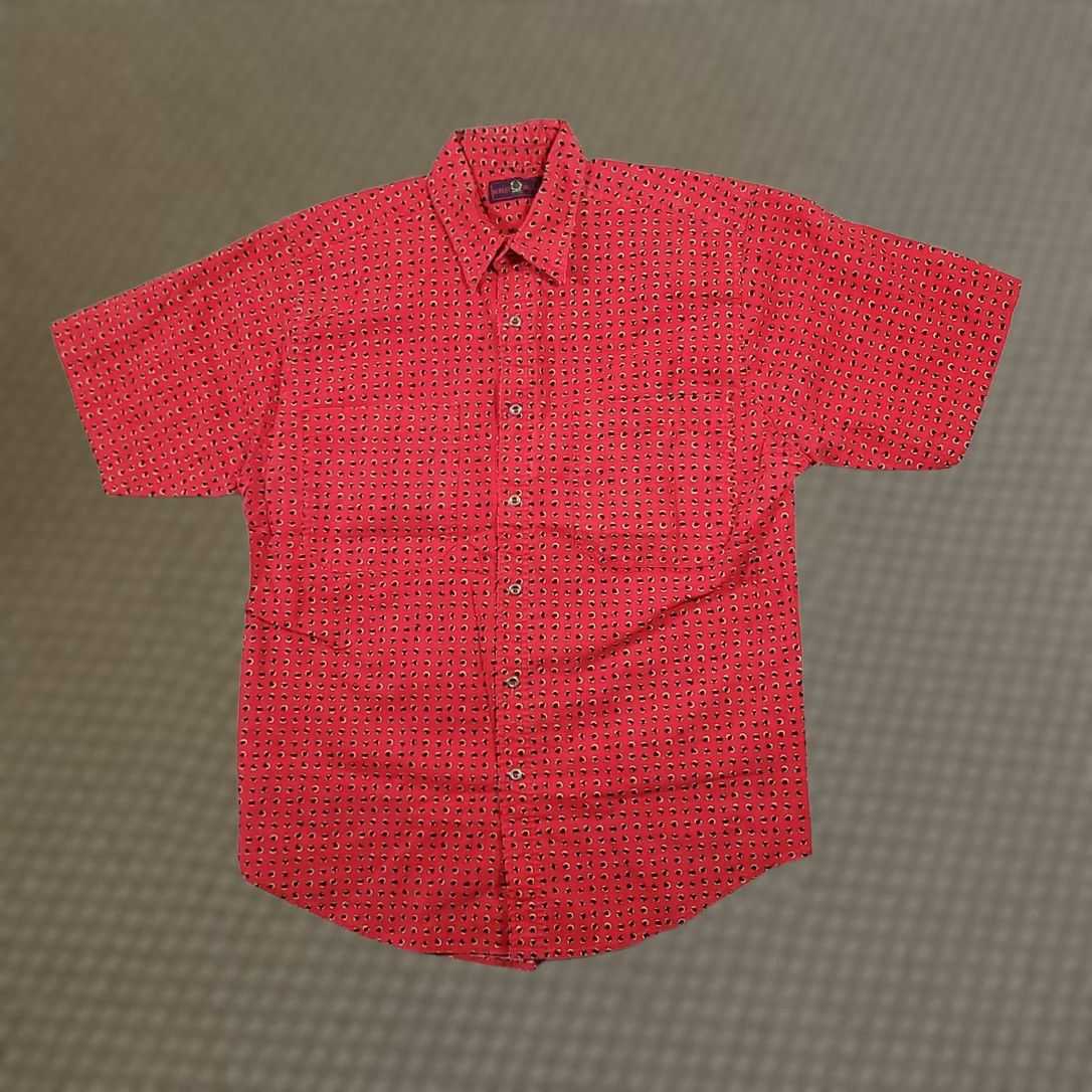 Vintage VINTAGE Robert Bruce Shirt Mens Large Red All Over Print Short Sleeve Shirt Size US L / EU 52-54 / 3 - 1 Thumbnail