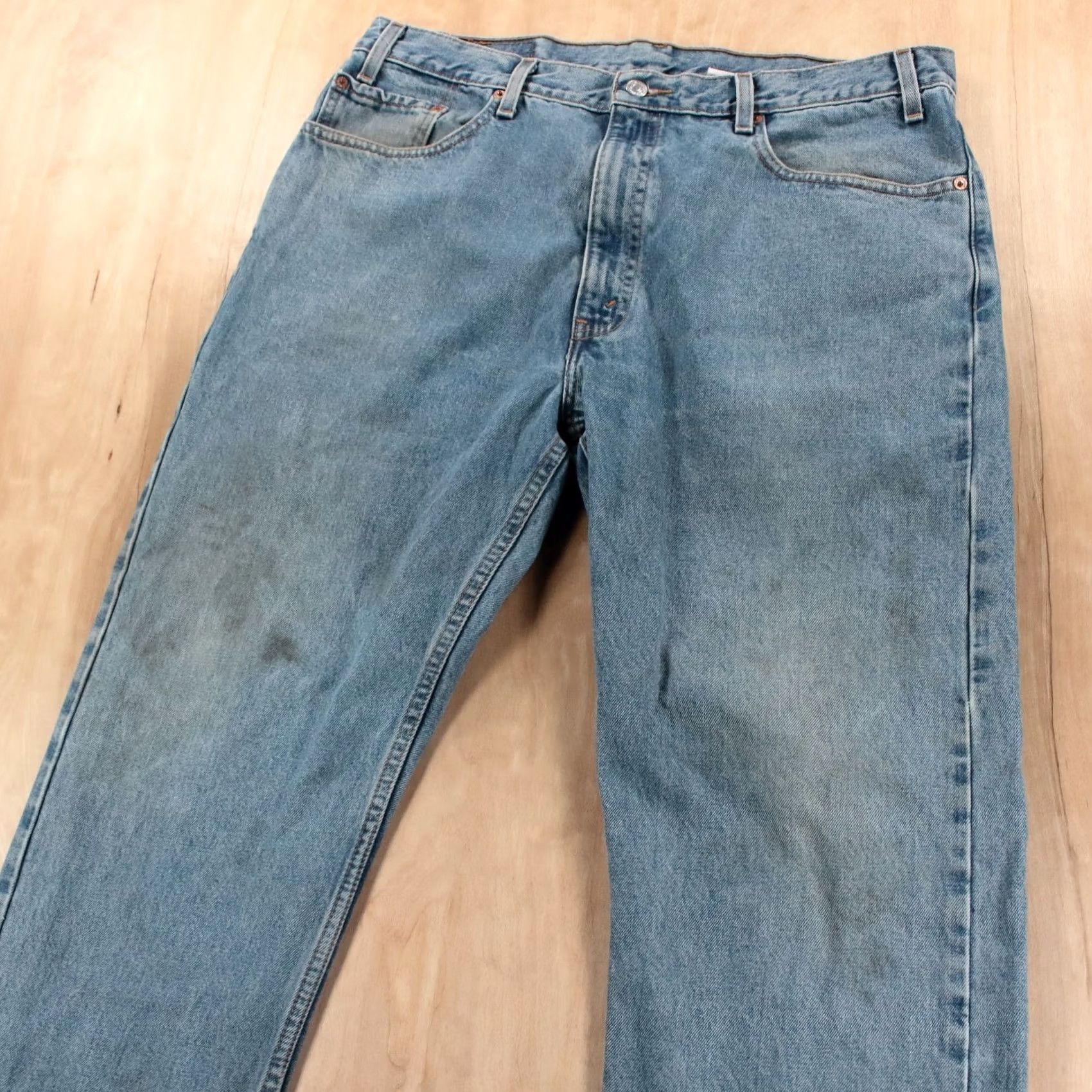 Levi's Levi's 505 Jeans Straight Leg Blue Denim Workwear 38x30 Mens Size US 38 / EU 54 - 5 Thumbnail