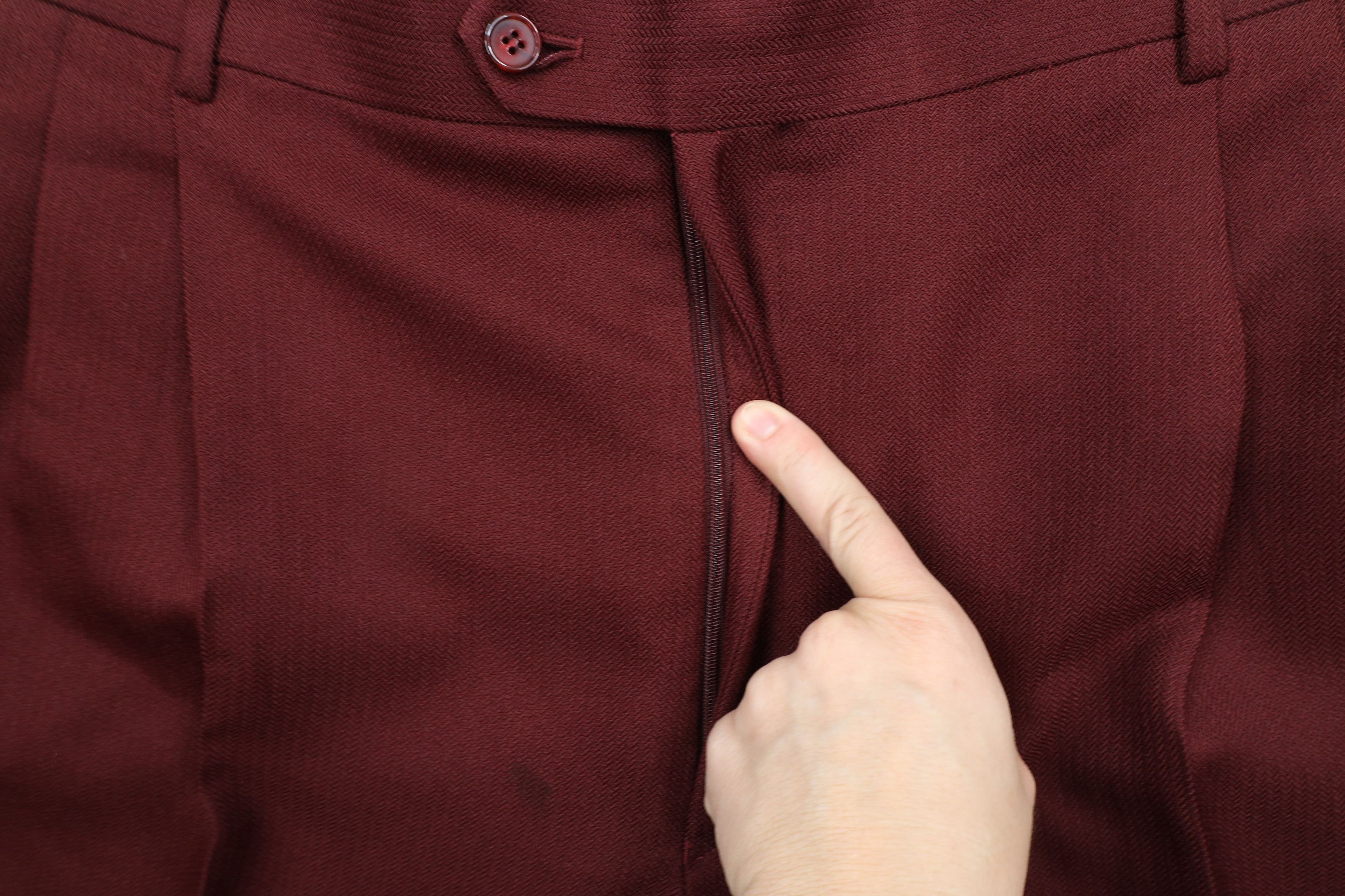 Vintage Vintage 90s Streetwear Pleated Wide Leg Chino Pants Red Size US 44 / EU 60 - 6 Thumbnail