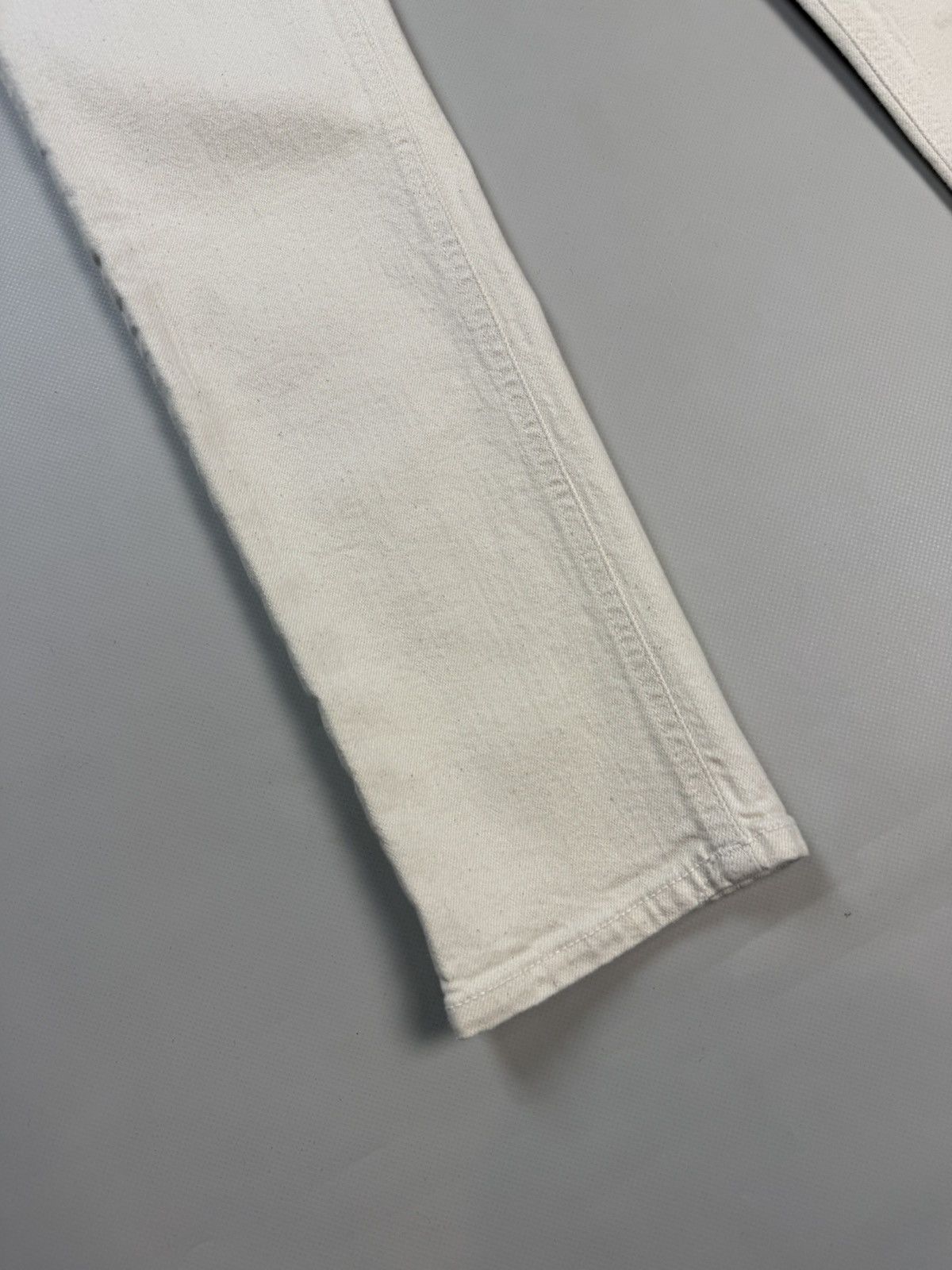 Nudie Jeans Nudie Jeans Co Skinny Lin Ecru Stretch Twill Men’s Jeans Size US 31 - 8 Thumbnail