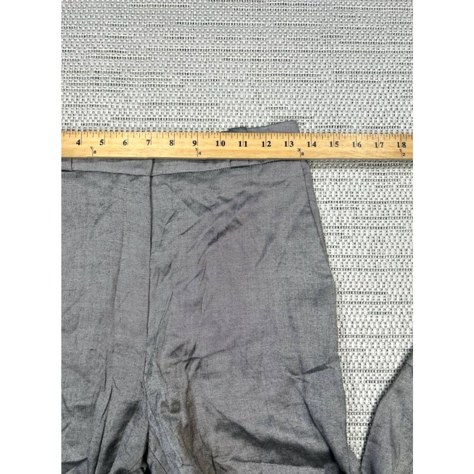 Theory Theory Dress Pants Womens 2 Straight Flat Front Zip Gray Silk Blend Cuff Dress Pants Womens 2 Gray Theory Size 26" / US 2 / IT 38 - 5 Thumbnail