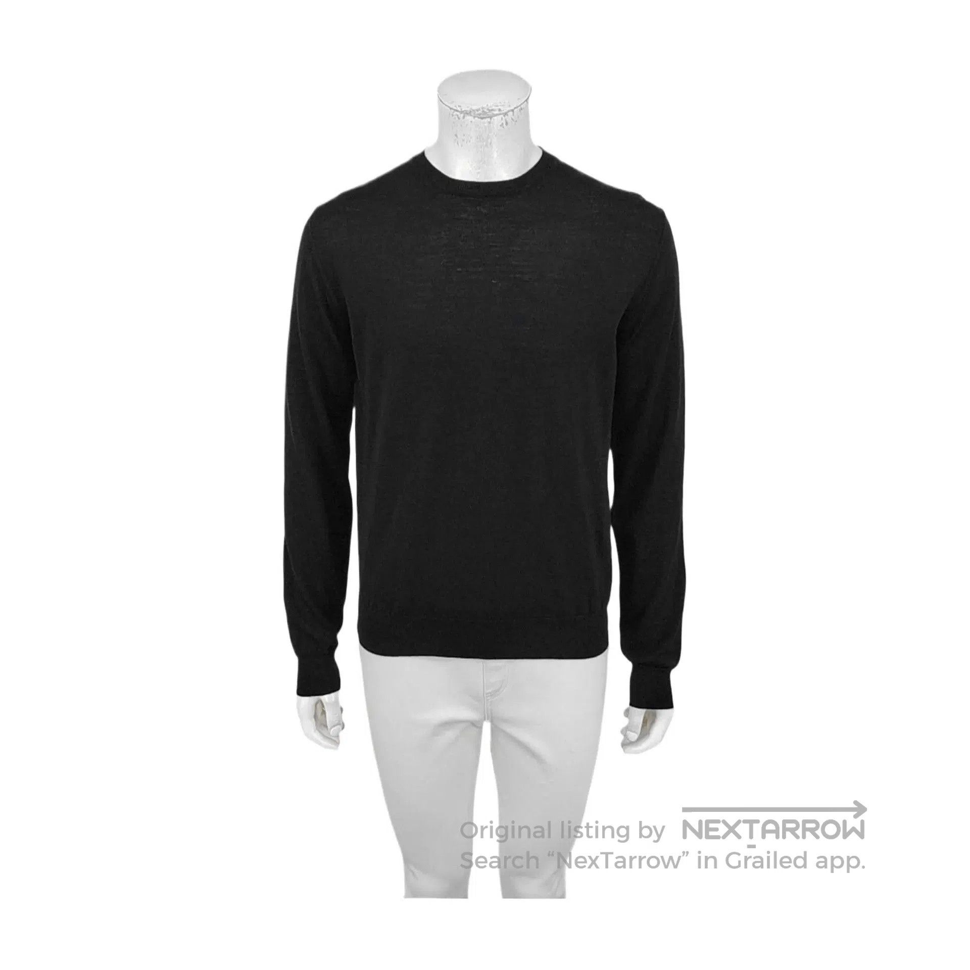 Prada Prada Men's Black Crewneck Wool Sweater. Size US M / EU 48-50 / 2 - 1 Thumbnail