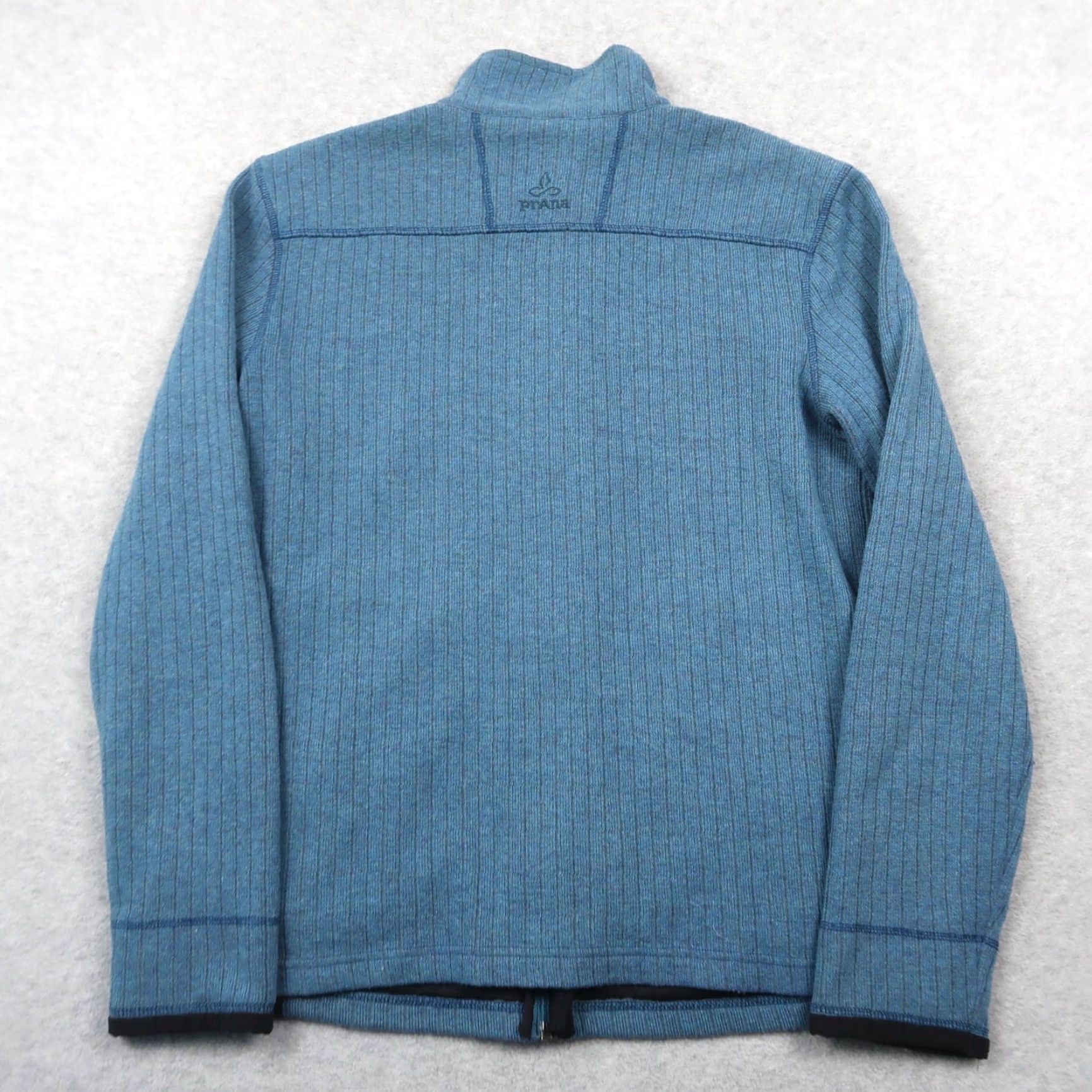 Prana prAna Sweater Jacket Mens M Blue Full Zip Wool Blend Ribbed Mock Size US M / EU 48-50 / 2 - 2 Thumbnail
