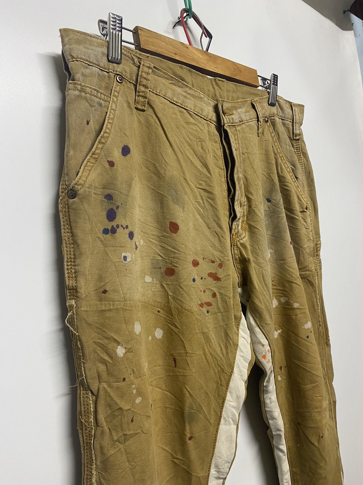 Japanese Brand × MNML MNML Japanese Brand Distressed Carpenter Bootcut Pants Size US 36 / EU 52 - 10 Thumbnail