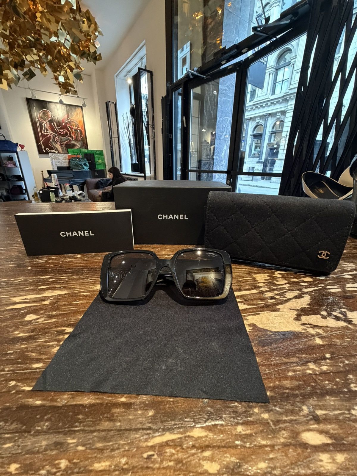 Chanel CHANEL POLARIZED SQUARE SUNGLASSES ✨ Size ONE SIZE - 2 Thumbnail