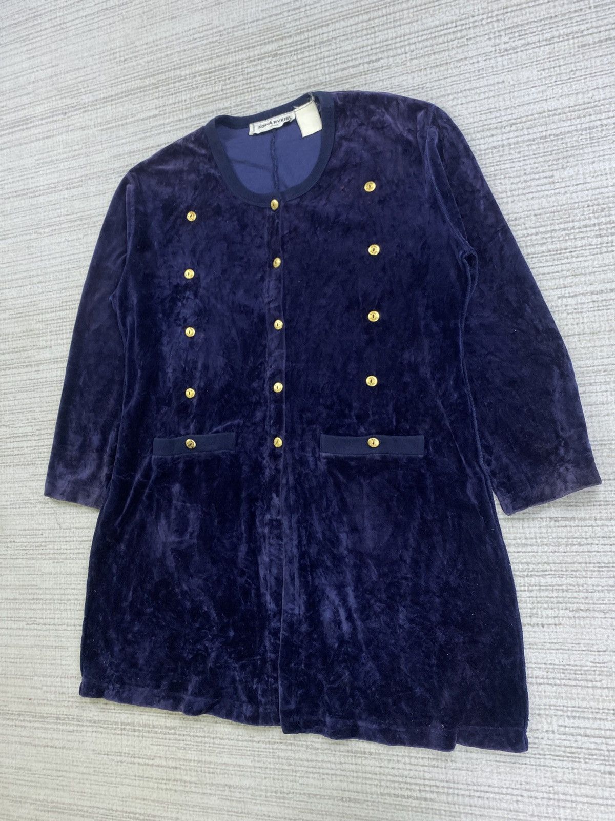 Sonia Rykiel Vintage Sonia Rykiel France Luxury Velvet Multibutton Jacket Size L / US 10 / IT 46 - 4 Thumbnail