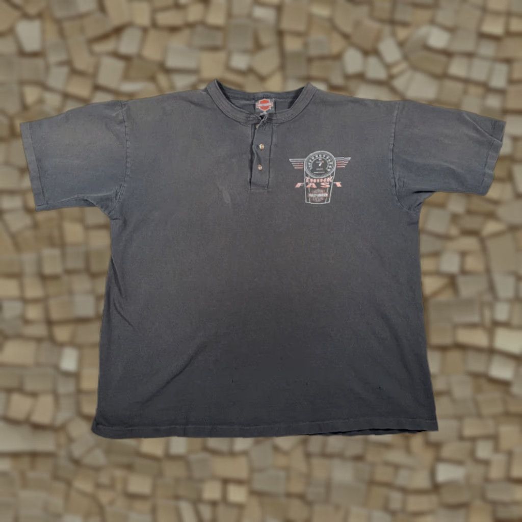 Harley Davidson VINTAGE Harley Davidson Shirt Adult XL Black Henley Biker USA 90s Shirt Mens XL Black Harley Davidson 90s USA Henley Shirt Size US XL / EU 56 / 4 - 1 Thumbnail