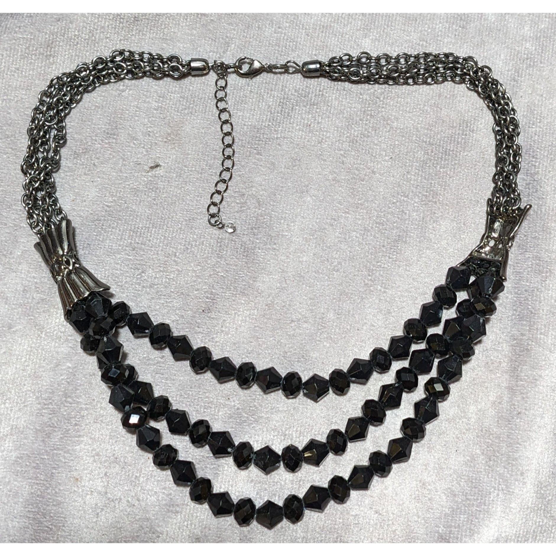 Other Glam Goth Multilayer Glass Beaded Necklace Size ONE SIZE - 8 Thumbnail