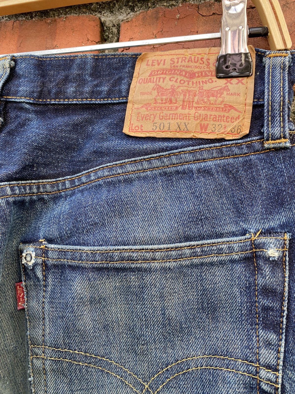 Levi's Vintage Clothing W31x32.5 Vintage levi's 501xx redline distressed made in USA Size US 31 - 4 Thumbnail
