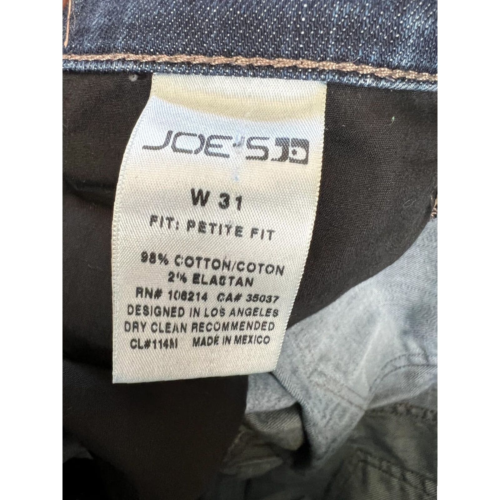 Denime Joes Jeans Jeans Women's 31 Blue Denim Petite Fit Bootcut Stretch Denim Pocket Zip Fly 5-Pocket Womens Size 24" / US 00 / IT 34 - 3 Thumbnail