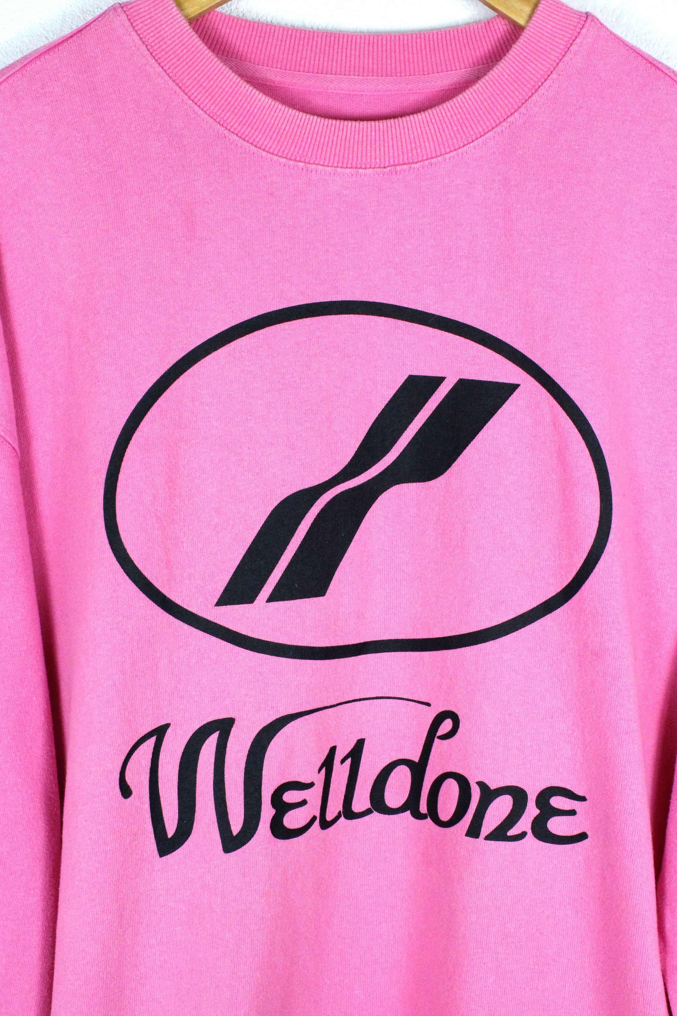 WE11DONE WE11DONE Logo Print Pink Cotton Long Sleeve Tee T-shirt Size US XL / EU 56 / 4 - 3 Thumbnail