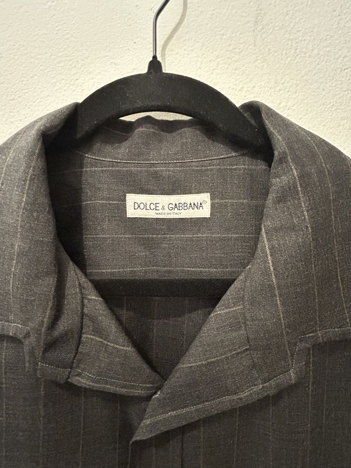 Dolce & Gabbana Hi & Gabbana Wool Pinstripe Bowling shirt Size US L / EU 52-54 / 3 - 2 Thumbnail