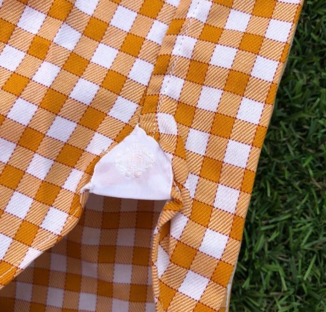 Luigi Borrelli Luigi Borrelli Orange Checkered Shirt Size US M / EU 48-50 / 2 - 7 Thumbnail