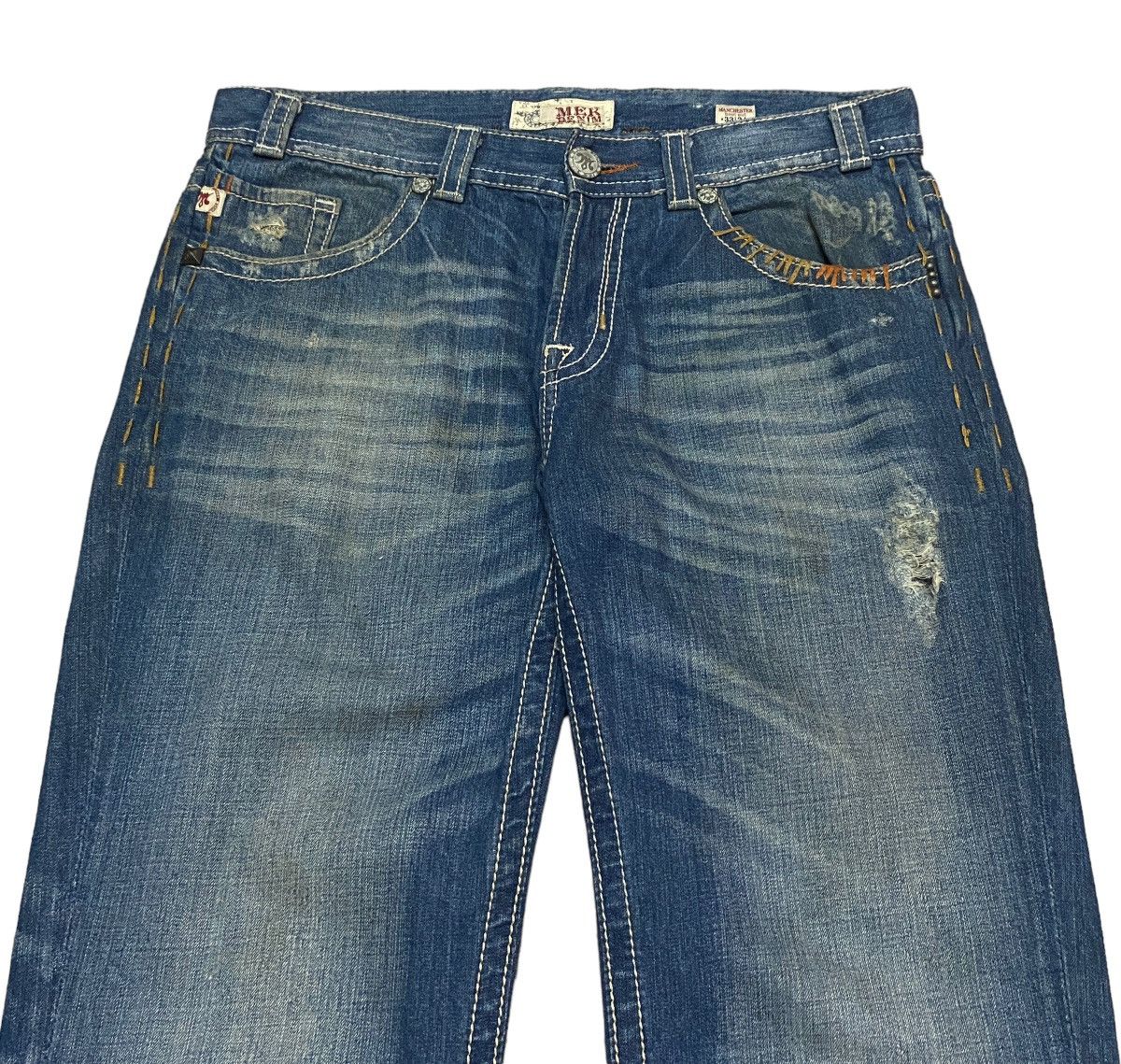 If Six Was Nine × Mek Denim Rare Design Vintage Brand Mek Denim Jeans 2000s Size US 33 - 3 Thumbnail