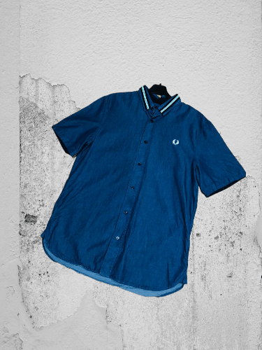 Fred Perry × Vintage Fred Perry Short Sleeve Cotton Button Casual Shirt Size US M / EU 48-50 / 2 - 1 Thumbnail