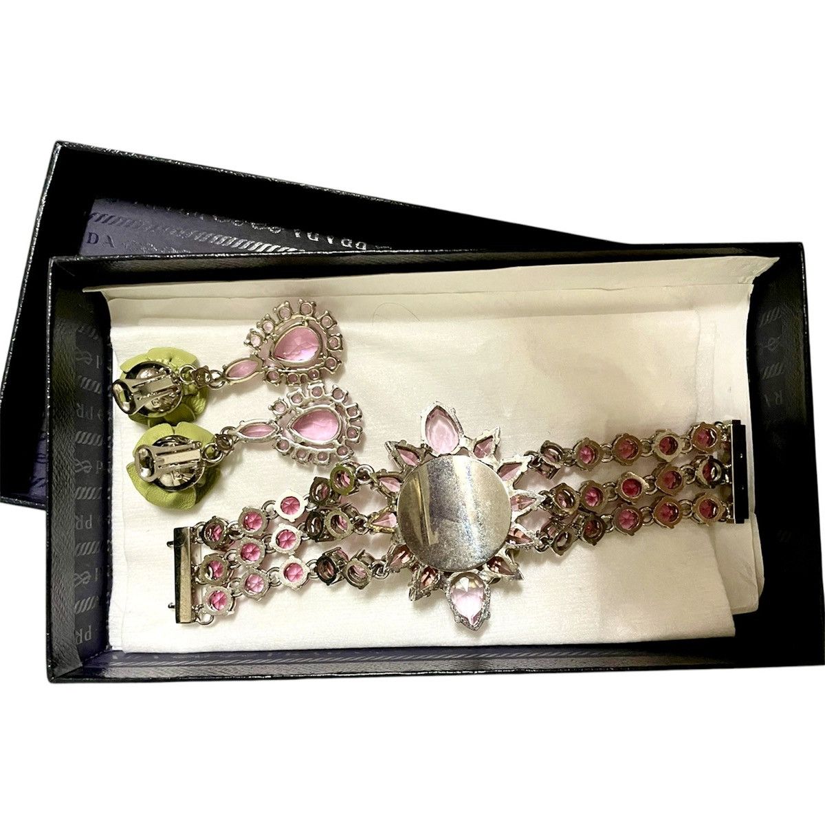 Prada Prada Rose Bracelet and Earrings Set Size ONE SIZE - 4 Thumbnail