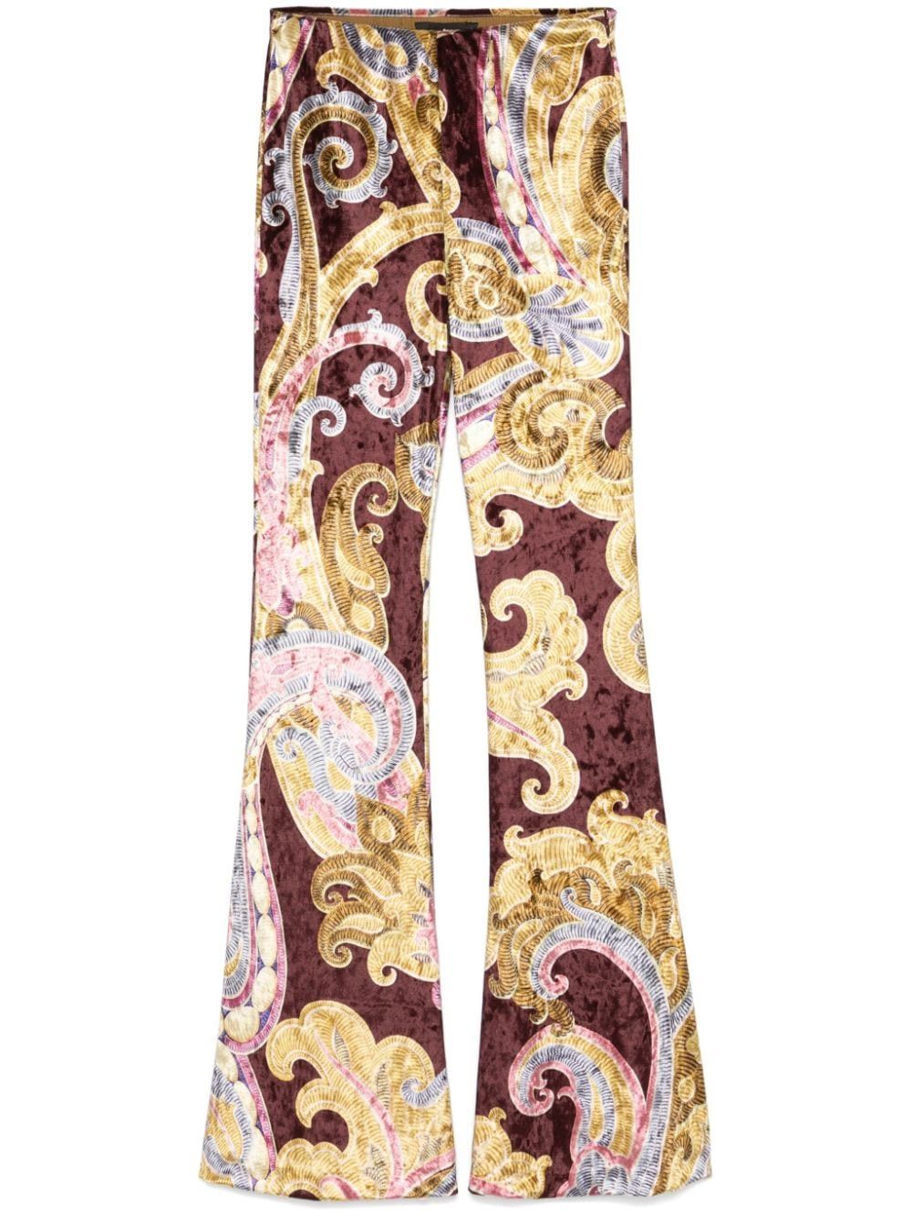 Etro PRINTED FLARED LEG TROUSERS Size 27" / US 4 / IT 40 - 1 Thumbnail