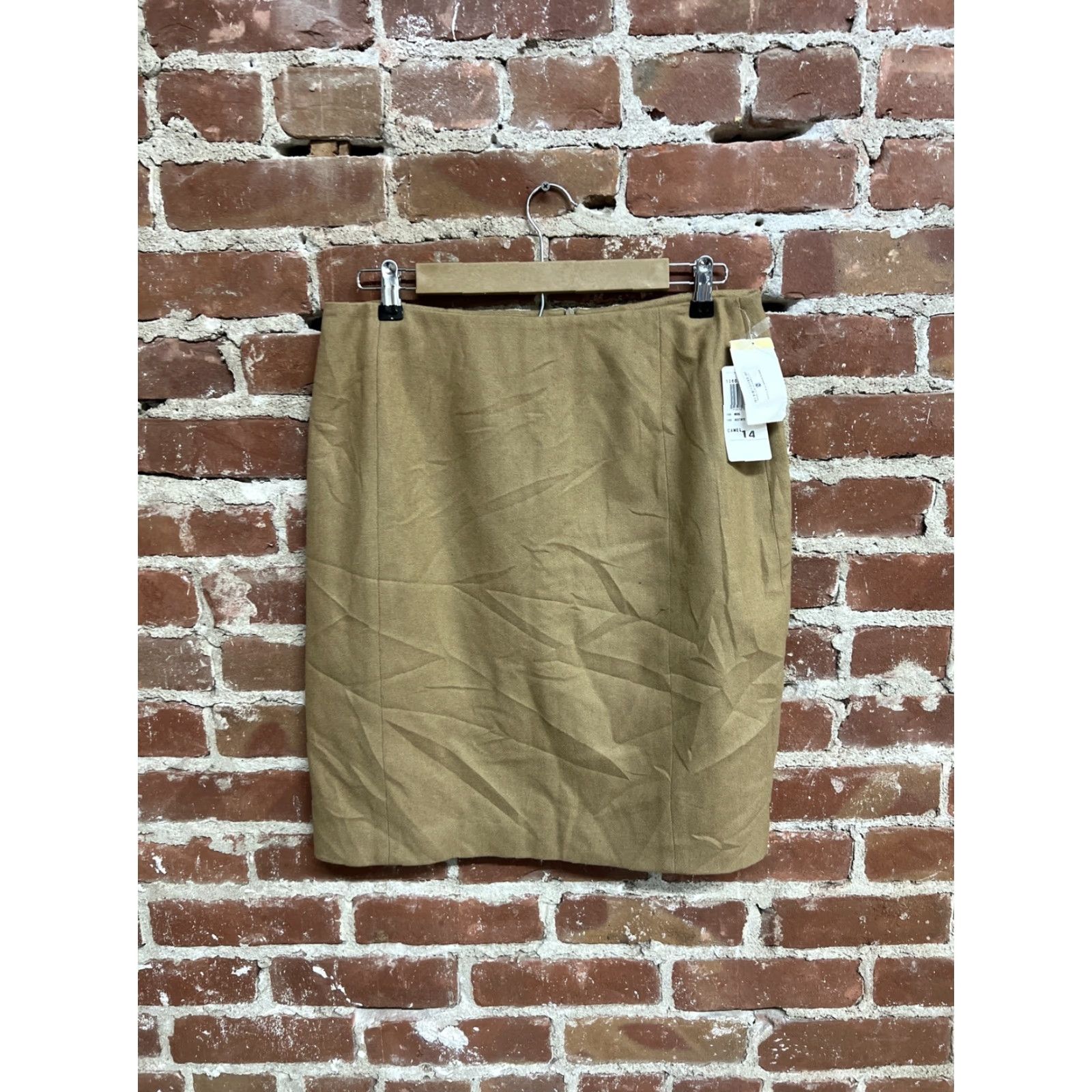 Vintage VINTAGE KGR Wool Beige NWT Skirt 14 Womens Short Mini Plaid Fringe Wool Skirt Womens 14 Beige NWT Vintage Skirt Size 36" / US 14 / IT 50 - 2 Thumbnail