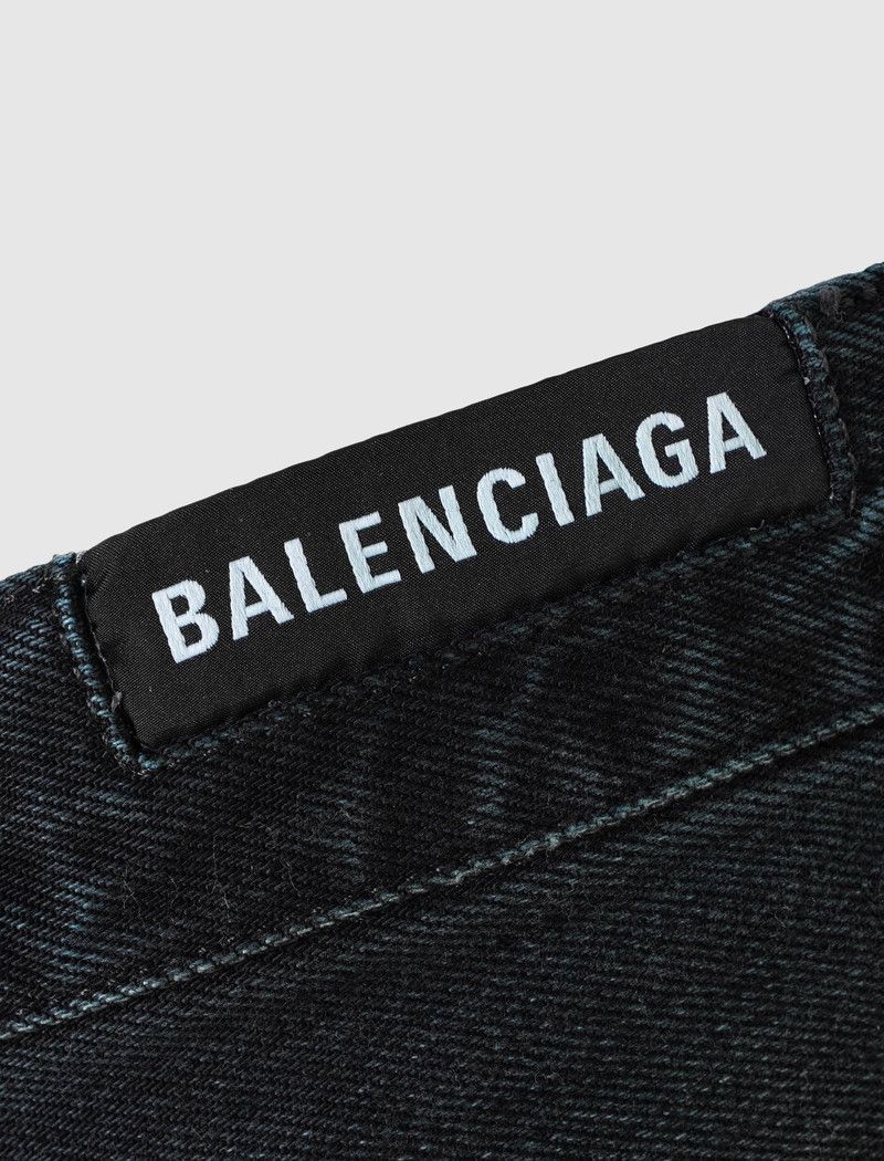 Balenciaga o1loc1c1125 745151 / Medium Fit Ripped Pants in Black Size US 32 / EU 48 - 2 Thumbnail