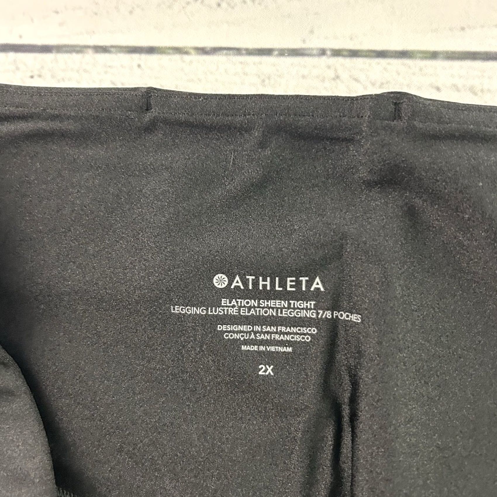 Athleta VINTAGE Athleta Elation Sheen Tight Yoga Leggings Women's 2X Black Nike Shirt Size 40" / US 18 - 5 Thumbnail