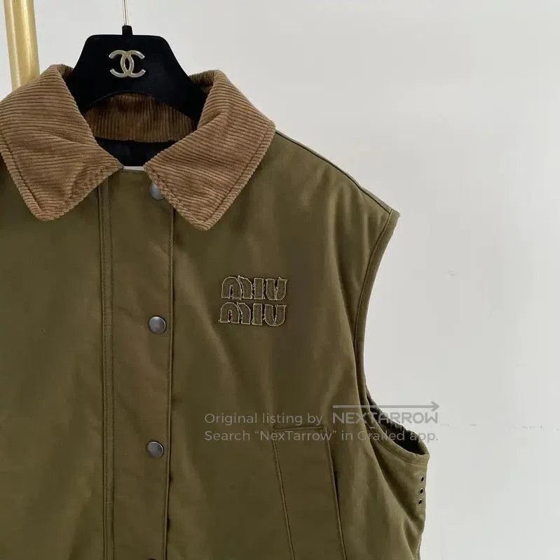 Miu Miu Miu Miu Green Cotton Women's Jacket . Size XS / US 0-2 / IT 36-38 - 3 Thumbnail