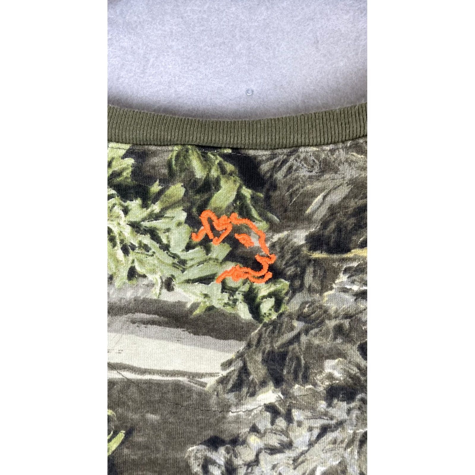 Vintage SHE Safari Shirt Womens Large Green Camo Long Sleeve V Neck Hunting Top Outdoor Size L / US 10 / IT 46 - 6 Thumbnail