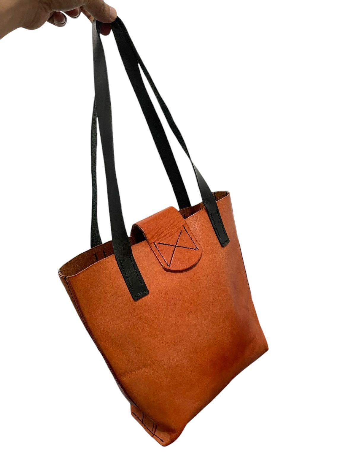 Leather Full Leather Unknown Handmade Japan Tote Shoulder Bag 4🟩 Size ONE SIZE - 4 Thumbnail