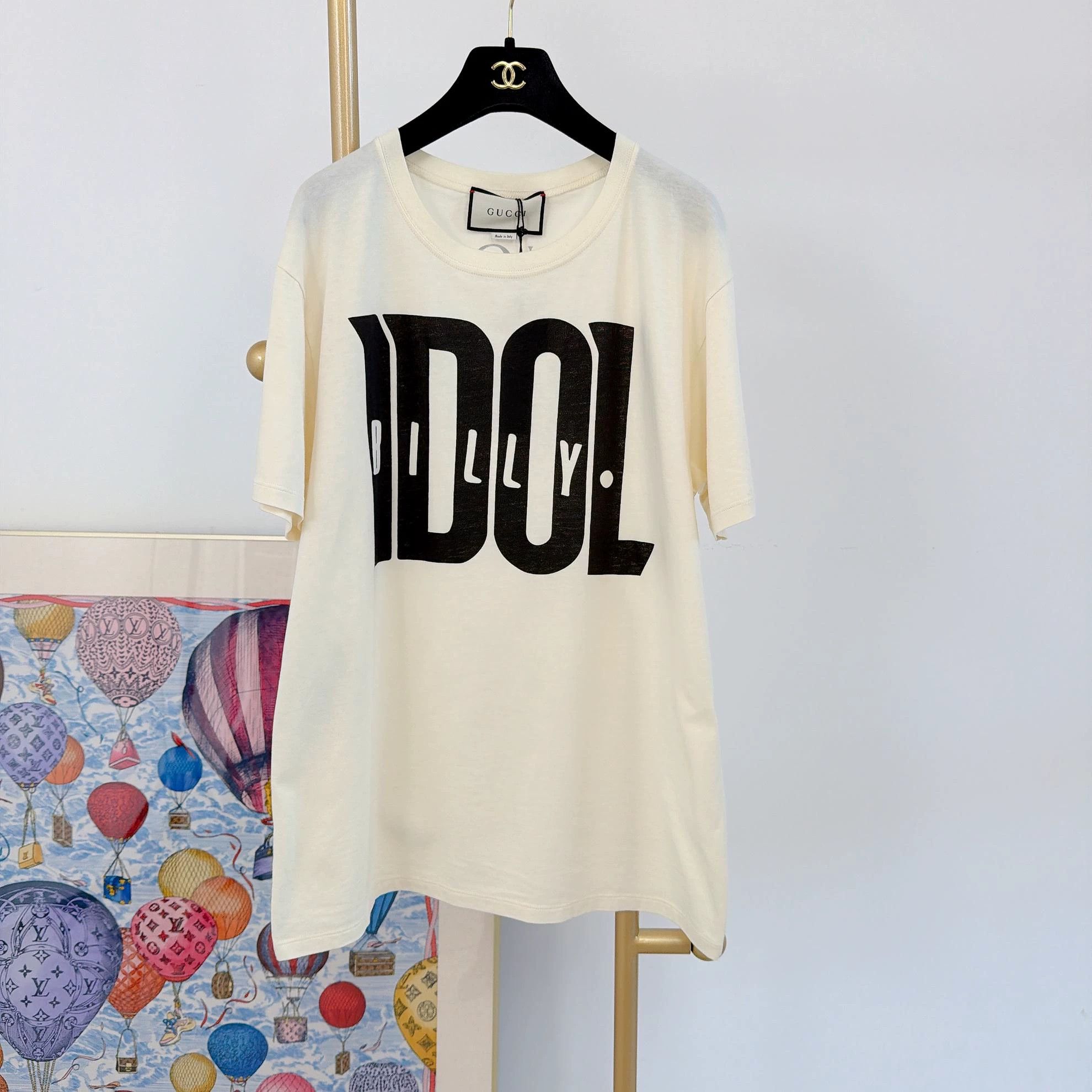 Gucci Gucci Beige Logo Tee M With Tags 5424 Size US M / EU 48-50 / 2 - 2 Thumbnail