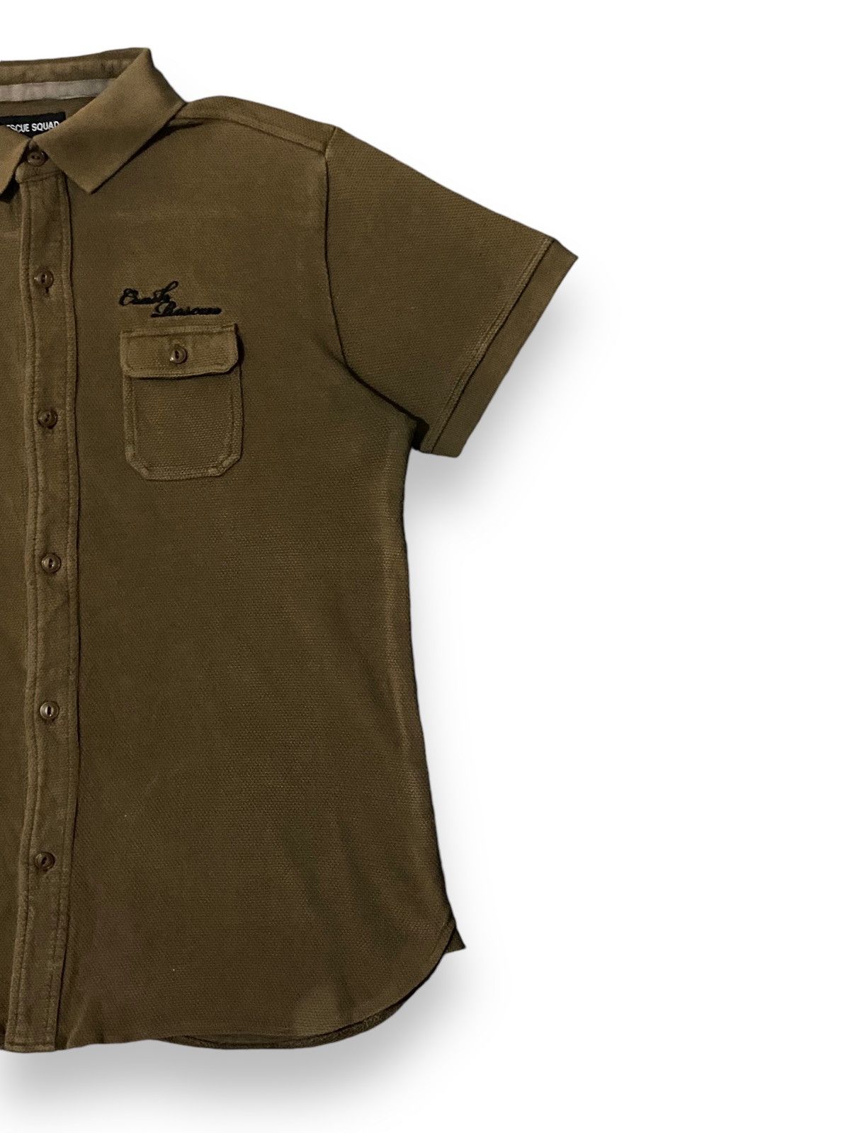 Japanese Brand RESCUE SQUAD JAPAN EMBEROIDERY BUTTON UP POLOS Size US M / EU 48-50 / 2 - 9 Thumbnail