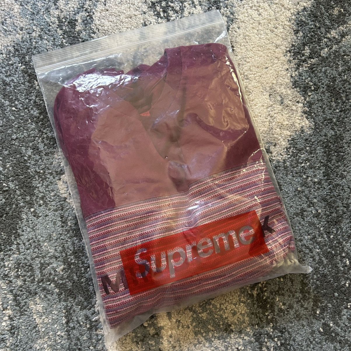 Supreme AUTUMN 2019 MiNDFUCK L/S MAROON OMBRE iNTARSiA STRiPE PATCH Size US L / EU 52-54 / 3 - 14 Thumbnail