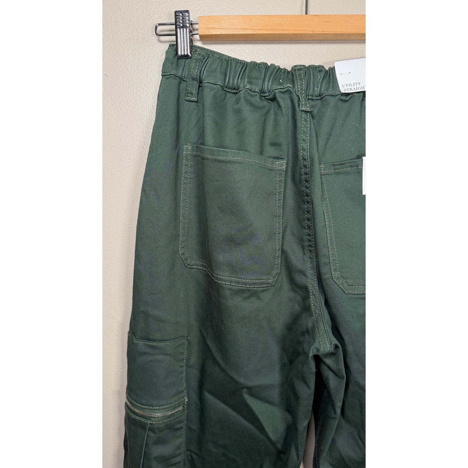 WeWoreWhat NWT WeWoreWhat Utility Straight Pants Emerald Sateen size S Size 28" / US 6 / IT 42 - 6 Thumbnail
