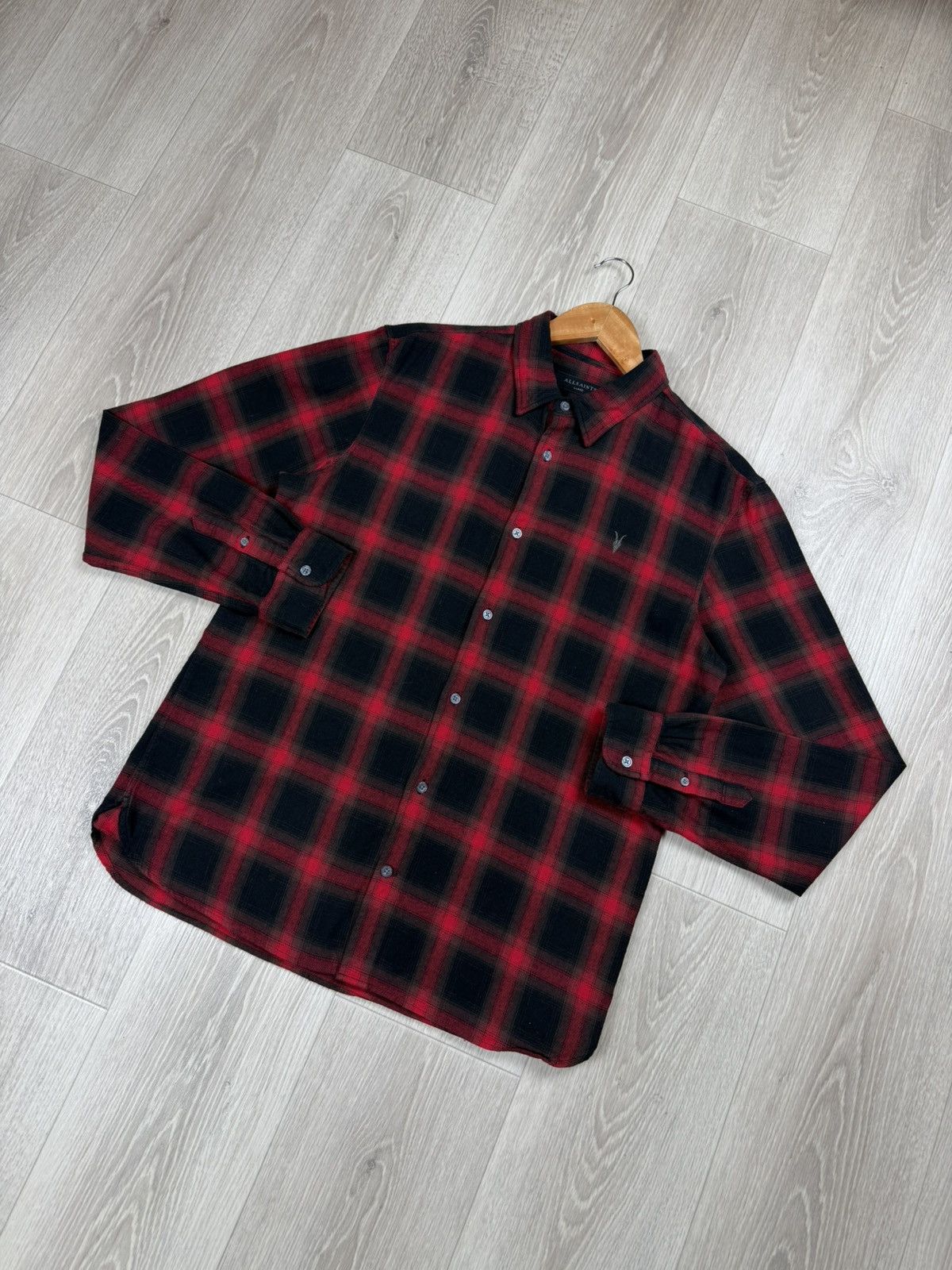 Allsaints Allsaints Windham LS Shirt Light Flannel Checkered Size L Size US L / EU 52-54 / 3 - 3 Thumbnail