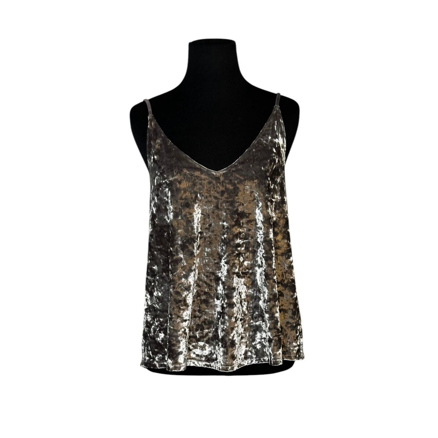American Eagle Outfitters American Eagle silver crushed velvet tank top cami size M Size M / US 6-8 / IT 42-44 - 10 Thumbnail