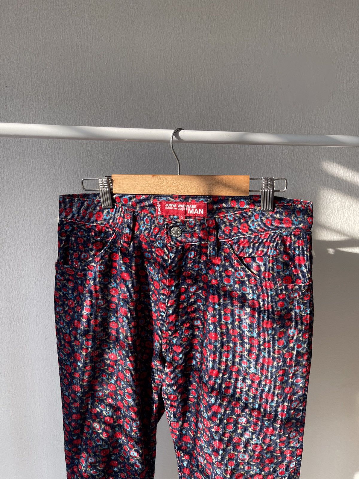Comme des Garcons Homme Plus × Junya Watanabe × Levi's AD2002 Junya Watanabe X Levis Floral Conduray Flare Pants Size US 31 - 6 Thumbnail