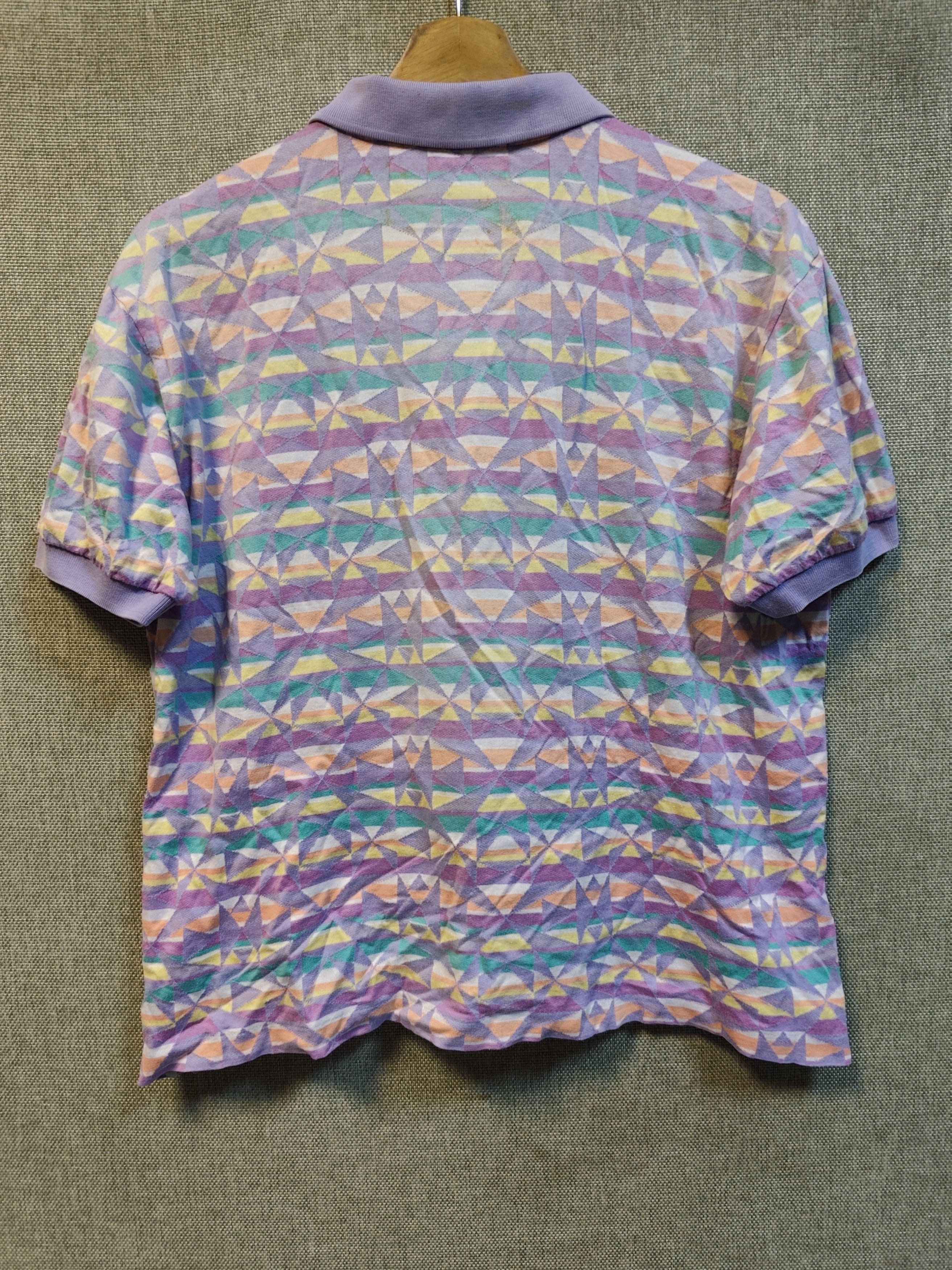Balenciaga 90s Balenciaga Golf Abstract Pastel Pattern Polo Shirt Size US M / EU 48-50 / 2 - 2 Thumbnail