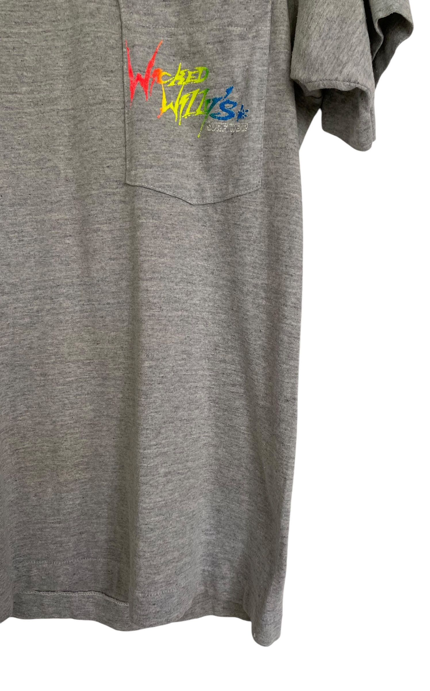 Vintage 90s' Wiicked Willy's surf shop single stitch pocket tee Size US M / EU 48-50 / 2 - 3 Thumbnail