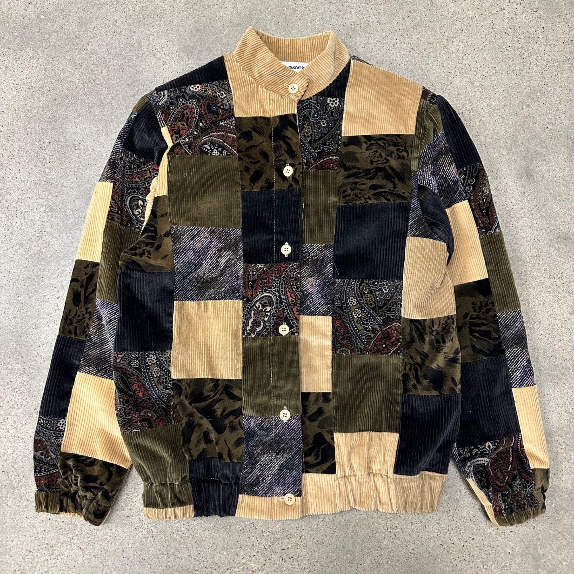 Vintage Vintage Unique Patchwork Corduroy Button Up Jacket Size M / US 6-8 / IT 42-44 - 1 Thumbnail
