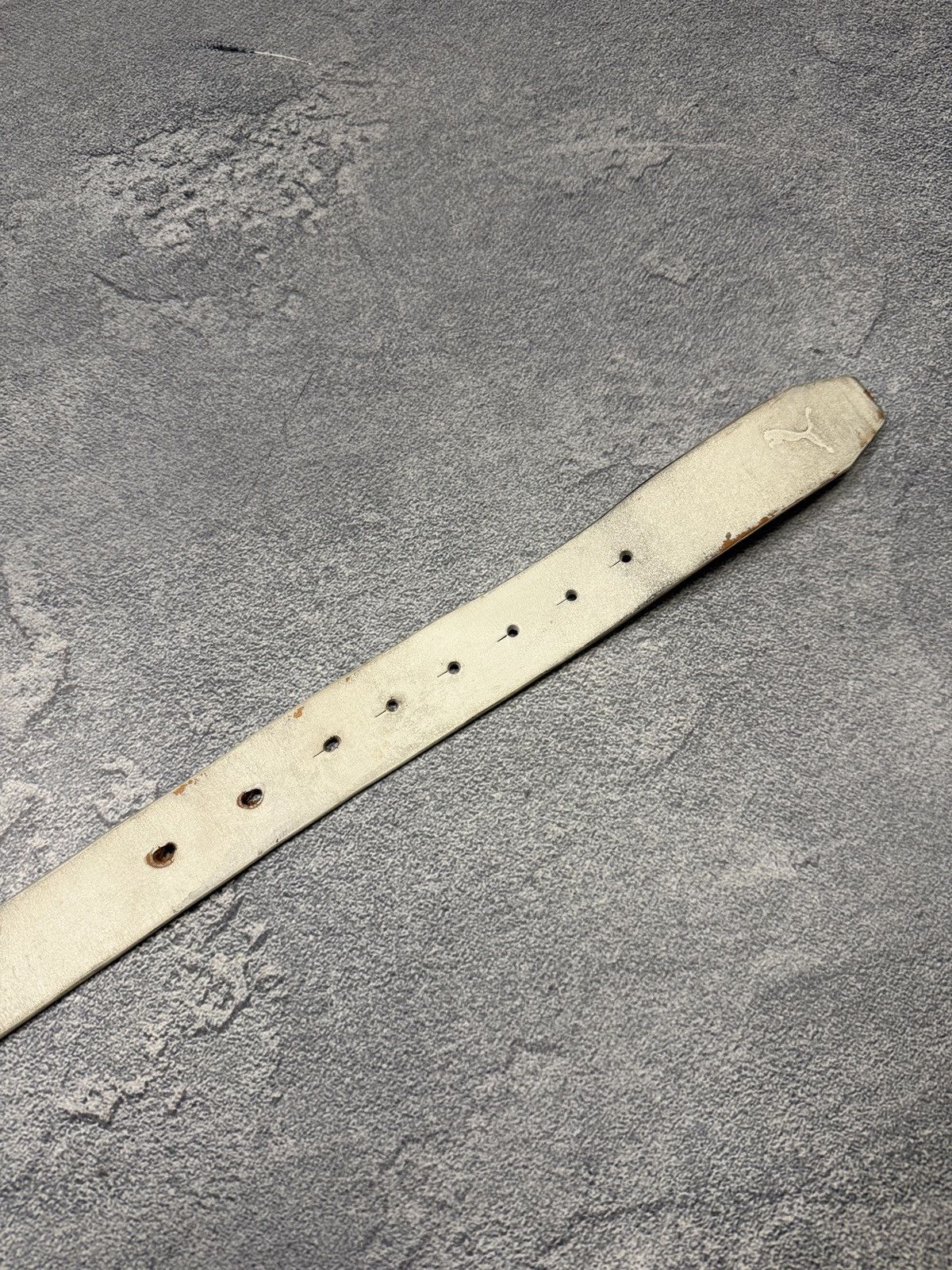 Puma Leather belt Puma Buckle Vintage Logo Puma Size ONE SIZE - 6 Thumbnail