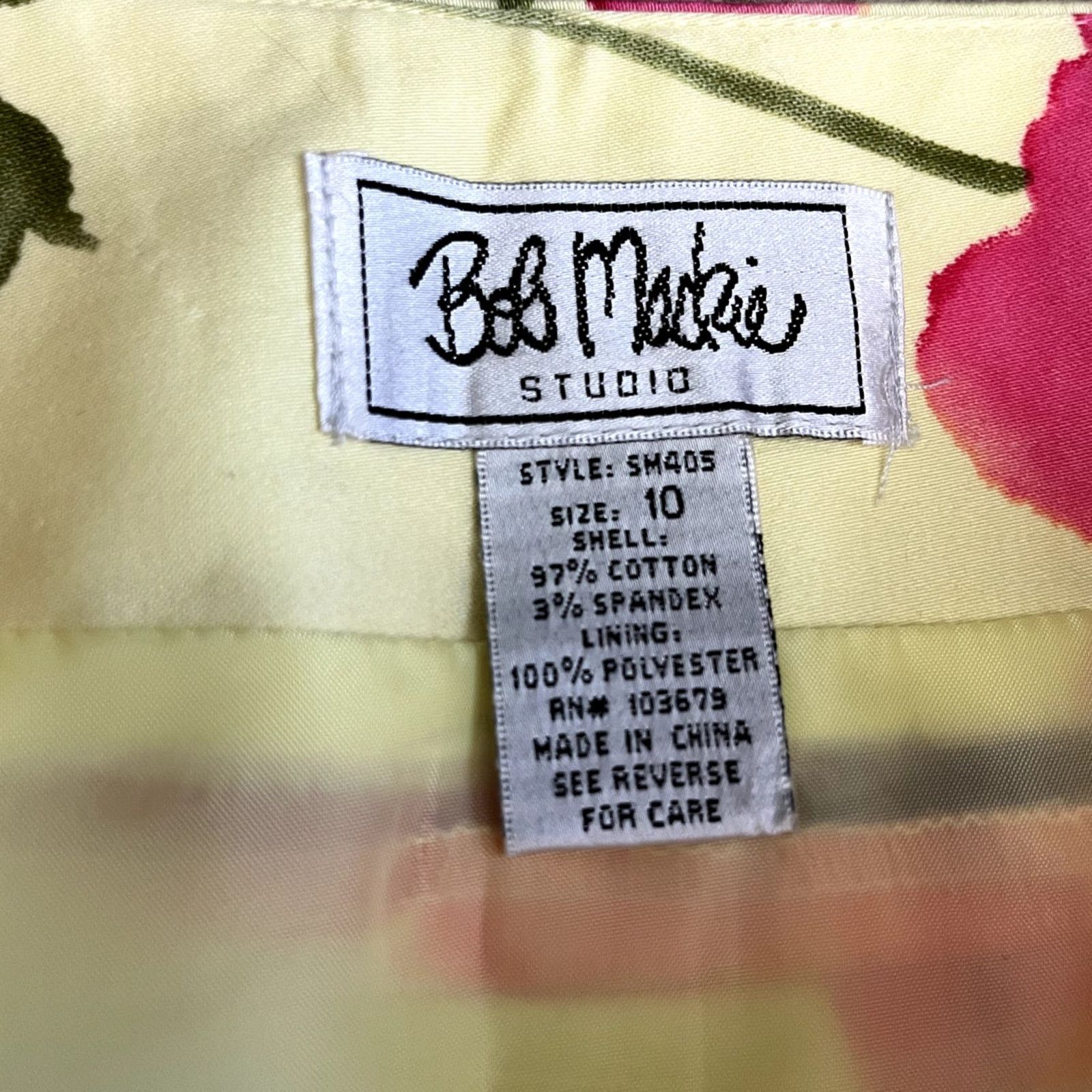 Bob Mackie Yellow Floral Bob Mackie Vintage Skirt 10 Size 32" / US 10 / IT 46 - 5 Thumbnail