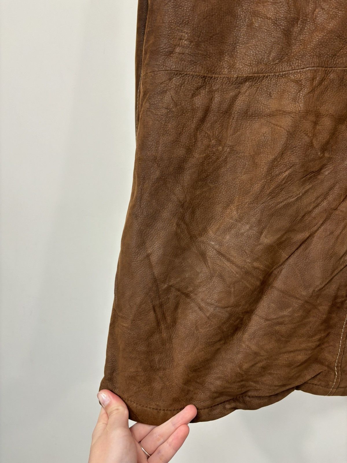 Gimo's Gimo’s Nivola Studio Brown Italian Leather Long Coat Jacket Size US L / EU 52-54 / 3 - 23 Thumbnail