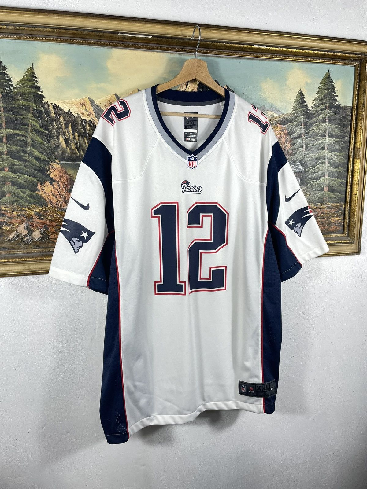 NFL × Nike Nike NFL Patriots Jersey Short Sleeve Brady 12 Size US XXL / EU 58 / 5 - 3 Thumbnail