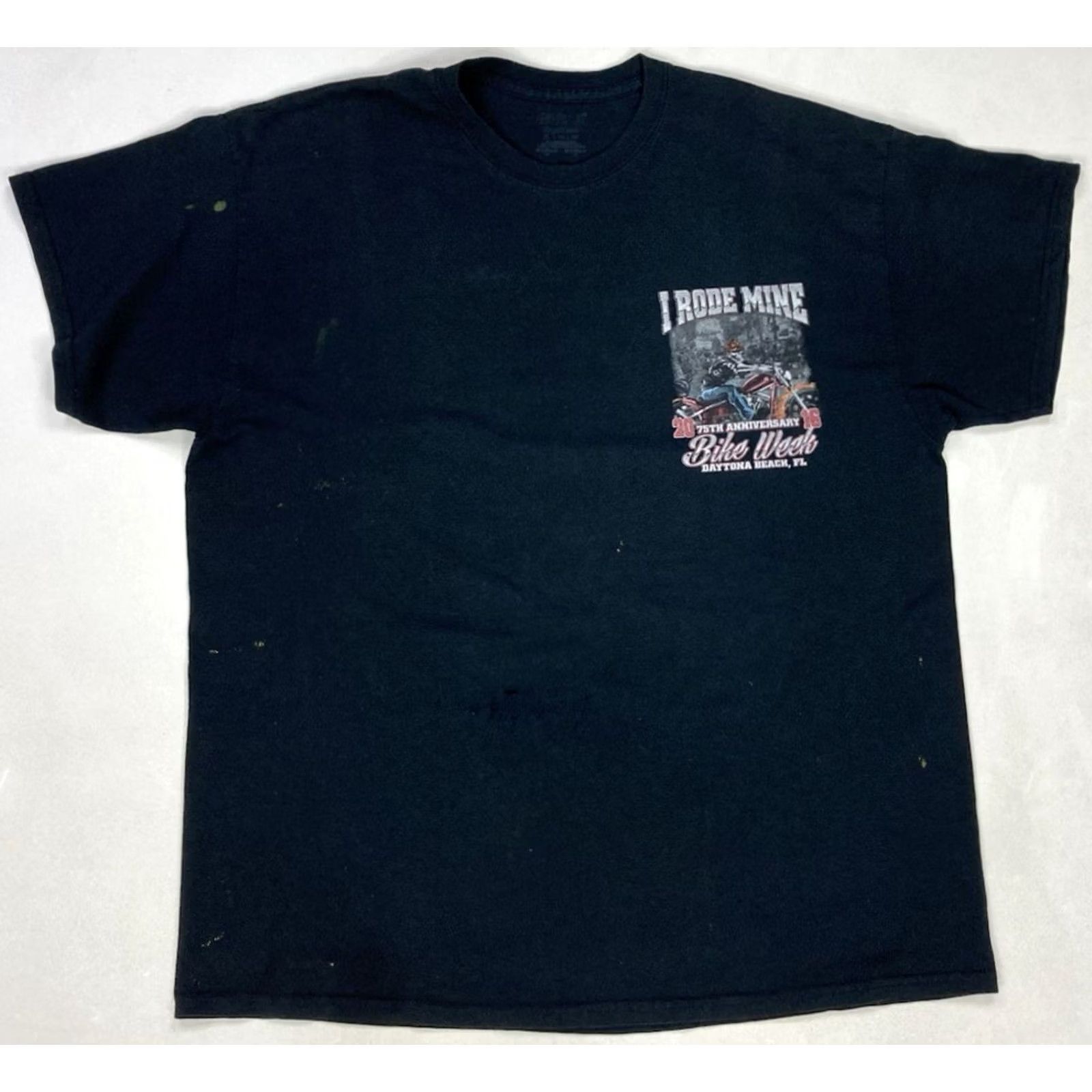 Gildan VINTAGE Bike Week 2016 Daytona Beach I Rode Mine Graphic T-shirt Men XL Black Size US M / EU 48-50 / 2 - 4 Thumbnail