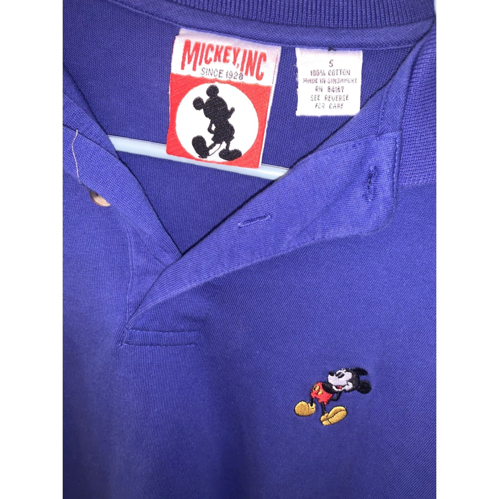 Vintage VINTAGE Mickey Inc Polo Shirt Unisex Adults Short Sleeve 90s Blue 100% Cotton Embroidered Polo Mens Womens Small Size US S / EU 44-46 / 1 - 3 Thumbnail