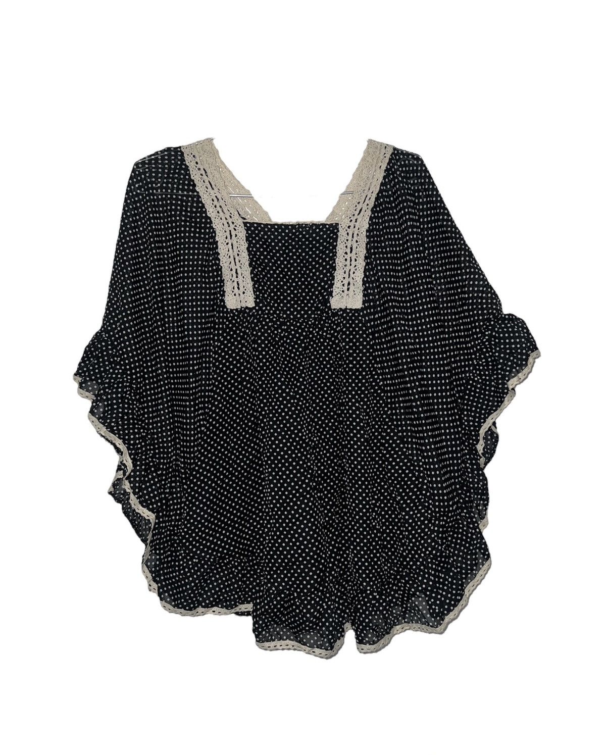 Japanese Brand PARK GIRL polka dot batwing top ➕🎀 Size M / US 6-8 / IT 42-44 - 4 Thumbnail