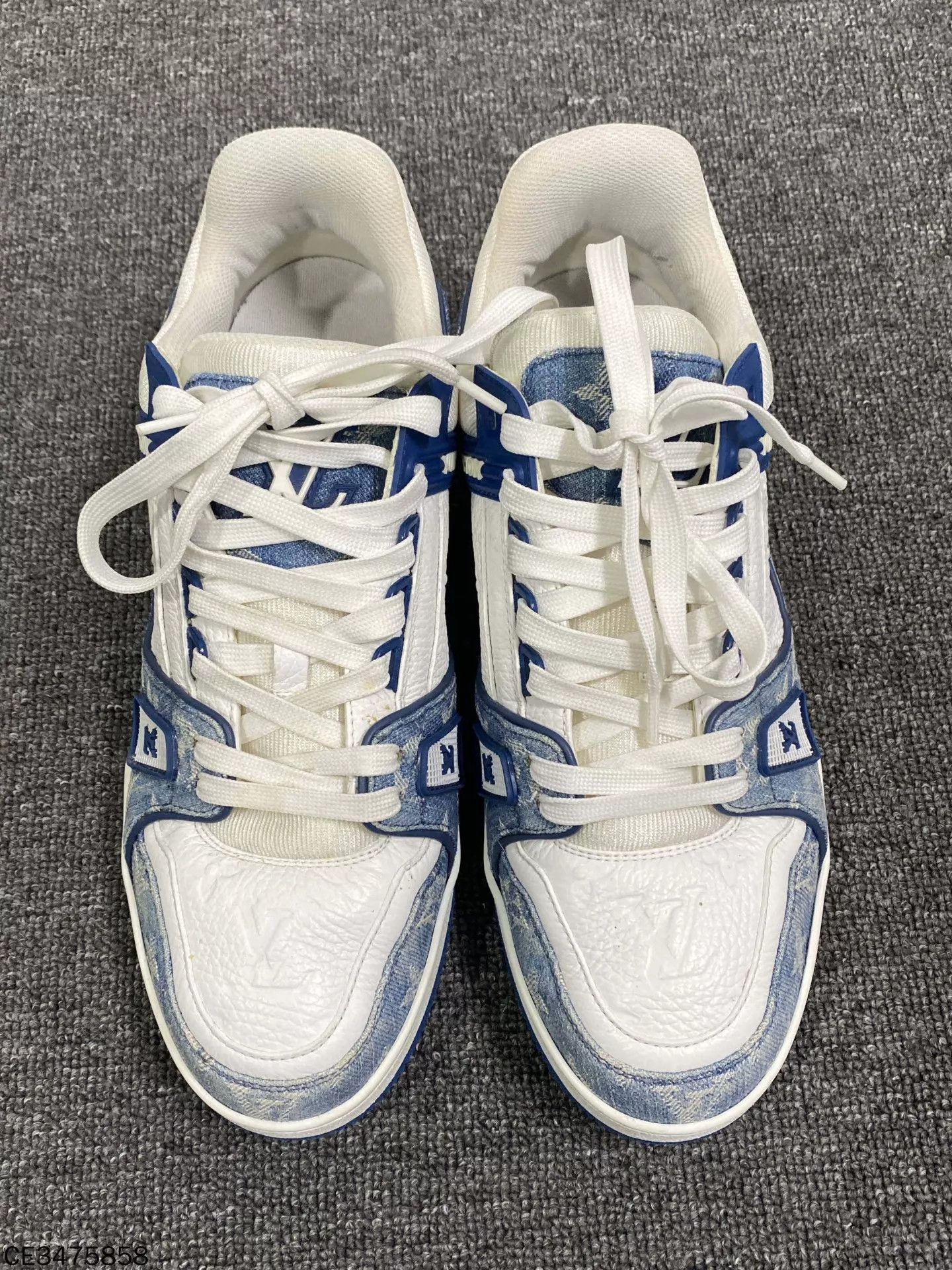 Louis Vuitton LV Blue White Denim Trainer 42.5 Size US 9.5 / EU 42-43 - 2 Thumbnail