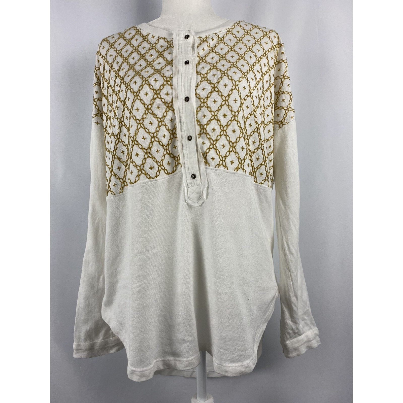 Free People Free People Free Spirit Tee / Creme Combo Size XS A002073 Size XS / US 0-2 / IT 36-38 - 4 Thumbnail