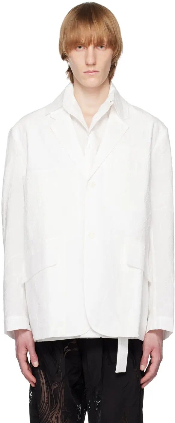 LGN LOUIS GABRIEL NOUCHI White classic cut blazer Size US M / EU 48-50 / 2 - 4 Thumbnail