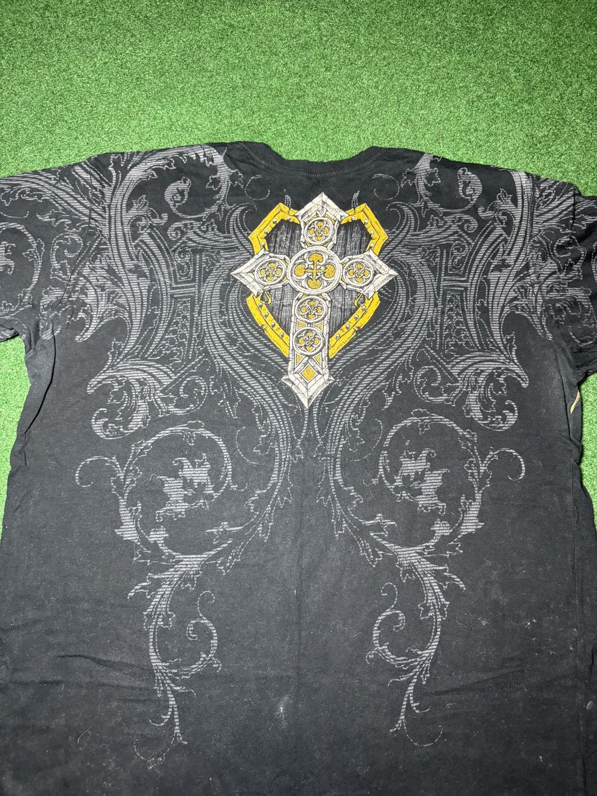 Affliction Y2K Affliction MMA Skull Gothic Biker 2XL Grunge T Shirt Size US XXL / EU 58 / 5 - 5 Thumbnail