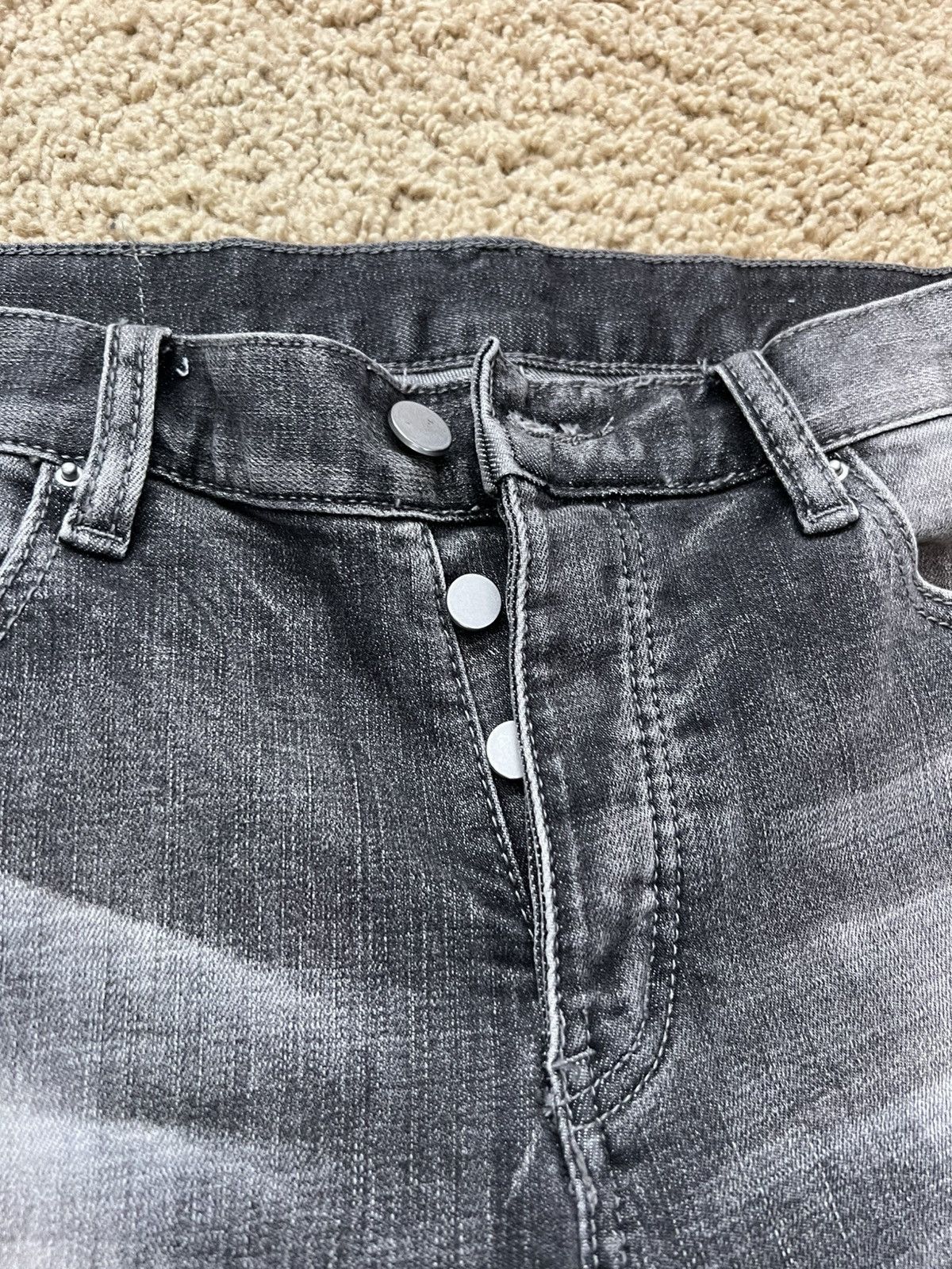 MNML Mnml Ripped Black Denim Jeans Size US 32 / EU 48 - 3 Thumbnail