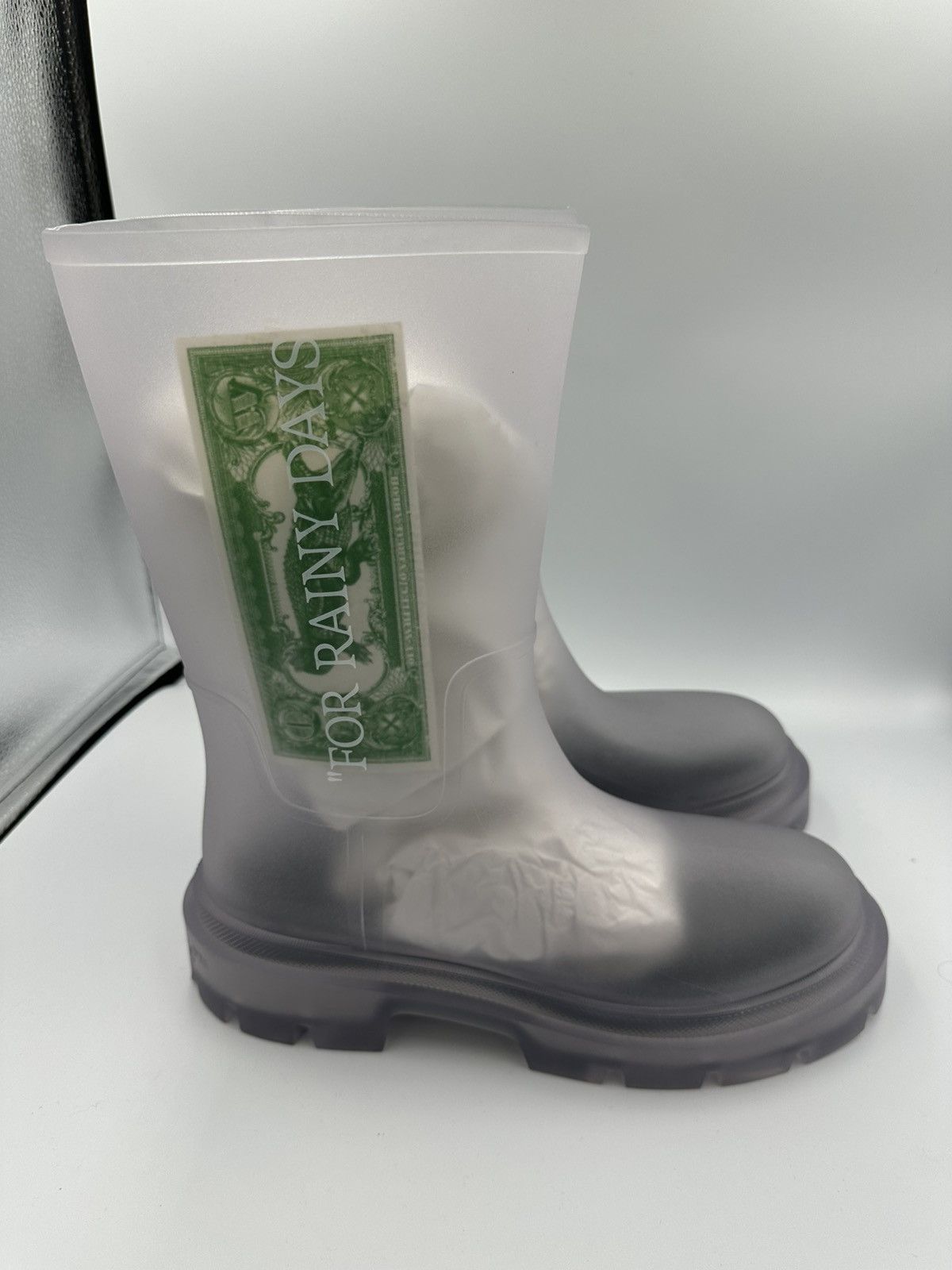 Off-White OFF-WHITE "Reboot Dollar" Rain Boots Transparent 45 US Size US 12 / EU 45 - 10 Thumbnail